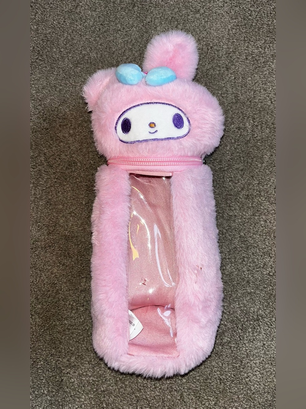 Sanrio ‘My Melody’ Fuzzy Pink Pencil/Pen Zippered Case